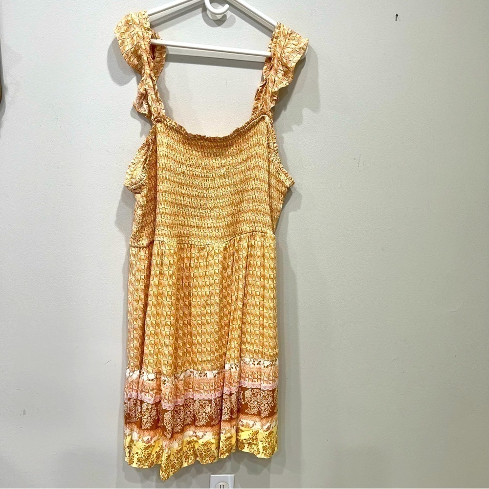 Maurices Floral Smocked Print Mini Dress Women’s Size 3X NEW